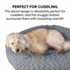 Picture of Furhaven Pet Dog Bed - Round Plush Faux Fur Ultra Calming Deep Sleep Cushion Non-Skid Cuddler Donut Pet Bed with Removable Cover for Dogs and Cats, Silver Frosting, Medium