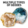 Picture of NATIONAL GEOGRAPHIC Break Open 10 Premium Geodes - Includes Goggles, Detailed Learning Guide & 2 Display Stands - Great STEM Science Gift for Mineralogy & Geology Enthusiasts of Any Age