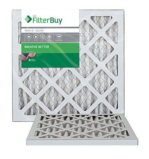 Picture of FilterBuy 18x18x1 MERV 8 Pleated AC Furnace Air Filter, (Pack of 2 Filters), 18x18x1 - Silver