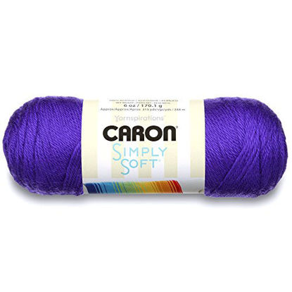 Picture of Caron Simply Soft Solids Yarn (4) Medium Gauge 100% Acrylic - 6 oz - Iris - Machine Wash & Dry