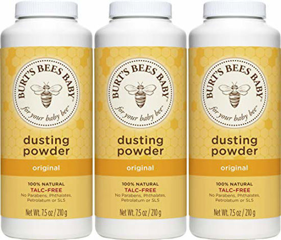 Picture of Burt's Bees Baby 100% Natural Dusting Powder, Talc-Free Baby Powder - 7.5 Ounces Bottle - Pack of 3