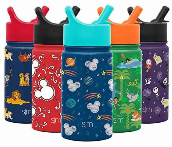 Simple Modern 14oz Summit Kids Water Bottle Thermos with Straw Lid -  Dishwasher Safe Vacuum Insulated Double Wall Tumbler Travel Cup 18/8  Stainless Steel -Polka Play 