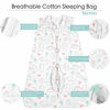 Picture of TILLYOU Small S Breathable Cotton Baby Wearable Blanket with 2-Way Zipper, Super Soft Lightweight 2-Pack Sleeveless Sleep Bag Sack Clothes, Fits Infant Newborn Ages 0-6 Months, Woodland Dinosaurs