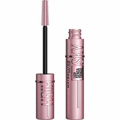 Picture of Maybelline Sky High Washable Mascara Makeup, Volumizing Mascara, Buildable, Lengthening Mascara, Defining, Curling, Multiplying, Washable Blackest Black, 0.2 fl. Oz