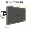 Picture of Outdoor TV Cover 52" - 55" - WITH BOTTOM COVER - The BEST Black Quality Weatherproof and Dust-proof Material with Microfiber Cloth. Protect Your TV Now!