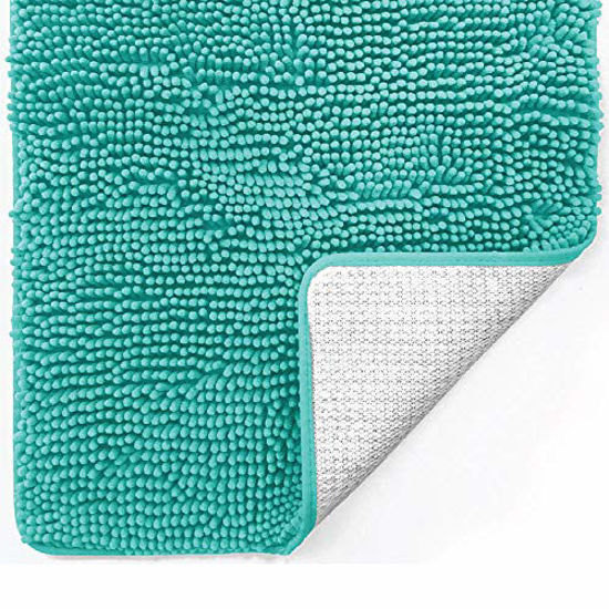 Gorilla Grip Bath Rug, Thick Soft Absorbent Chenille Rubber Backing Bathroom Rugs, Microfiber Dries Quickly, Shaggy Machine Washable Mats, Plush