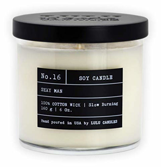 Picture of Lulu Candles | Sexy Man (Smells Like Fresh Men's Cologne) | Luxury Scented Soy Candles | Hand Poured in The USA | Highly Scented & Long Lasting | Small - 6 Oz.
