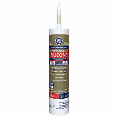 Picture of GE Sealants & Adhesives GE5060 Advanced Silicone 2 Kitchen & Bath Sealant, 10.1oz, Almond