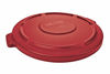 Picture of Rubbermaid Commercial Products BRUTE Heavy-Duty Round Waste/Utility Lid for 44-Gallon Container, Red (FG264560RED)