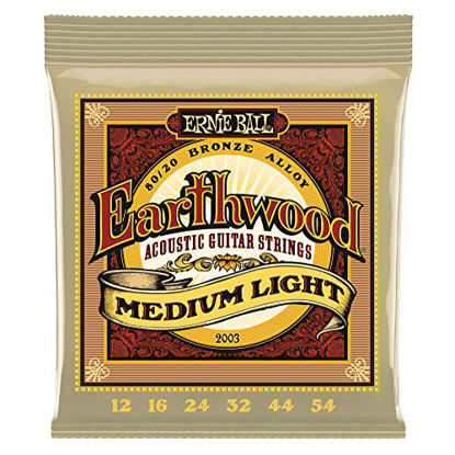 Picture of Ernie Ball Earthwood Medium Light 80/20 Bronze Acoustic Set, .012 - .054