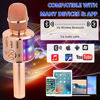 Picture of Amazmic Kids Karaoke Machine Microphone Toy Bluetooth Portable Microphone Machine Handheld with LED Lights, Gift for Children's Birthday Party, Home KTV(Rose Gold Plus)