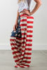 Picture of Women's Pajamas Pants 4th of July American USA Flag High Waisted Wide Leg Palazzo Pants Bottoms Drawstring Trousers (Tag 3XL (US 14), Red)