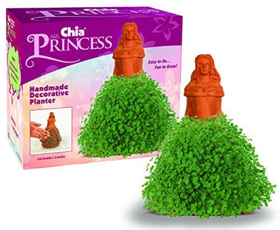 Picture of Chia Pet Princess with Seed Pack, Decorative Pottery Planter, Easy to Do and Fun to Grow, Novelty Gift, Perfect for Any Occasion