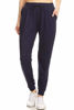 Picture of Leggings Depot JGA128-NAVY-L Solid Jogger Track Pants w/Pockets, Large