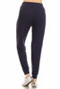 Picture of Leggings Depot JGA128-NAVY-L Solid Jogger Track Pants w/Pockets, Large