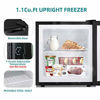 Picture of Kismile 1.1 Cu.ft Upright Freezer with Compact Reversible Single Door,Removable Shelves Free Standing Mini Freezer with Adjustable Thermostat for Home/Kitchen/Office