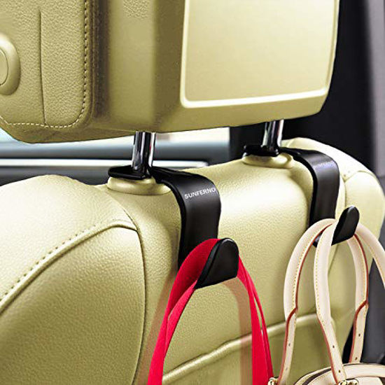 Car Seat Headrest Hook 4 Pack Hanger Storage Organizer Universal for  Handbag Purse Coat Universal fit Vehicle Car S Type Red 