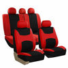 Picture of FH Group FB030RED115 full seat cover (Side Airbag Compatible with Split Bench Red)