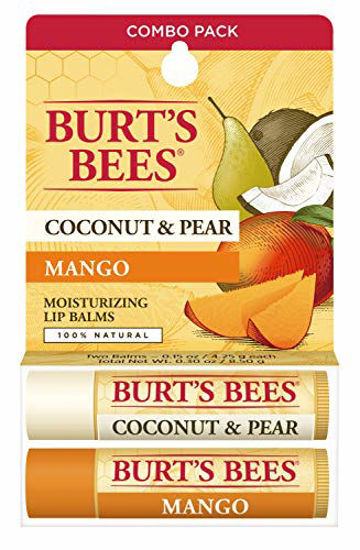  Burt's Bees Lip Balm, Moisturizing Lip Care, for All Day  Hydration, 100% Natural, Pomegranate with Beeswax & Fruit Extracts (4 Pack)  : Beauty & Personal Care