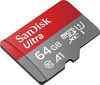 Picture of SanDisk 64GB Ultra microSDXC UHS-I Memory Card with Adapter - 100MB/s, C10, U1, Full HD, A1, Micro SD Card - SDSQUAR-064G-GN6MA