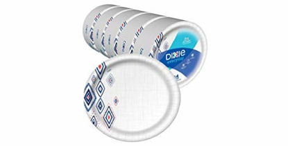 Picture of Dixie Everyday Paper Plates,10 1/16" Plate, Amazon Exclusive, Dinner Size Printed Disposable Plates, (5 Pack of 44 Plates), 220 Count