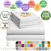 Picture of LuxClub 6 PC Sheet Set Bamboo Sheets Deep Pockets 18" Eco Friendly Wrinkle Free Sheets Machine Washable Hotel Bedding Silky Soft - Lavender King