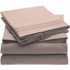 Picture of Mellanni Bed Sheet Set - Brushed Microfiber 1800 Bedding - Wrinkle, Fade, Stain Resistant - 4 Piece (Full, Tan)