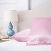 Picture of Bedsure Satin Pillowcase for Hair and Skin, 2-Pack - Standard Size (20x26 inches) Pillow Cases - Satin Pillow Covers with Envelope Closure, Pink