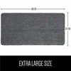 Picture of Gorilla Grip Original Luxury Chenille Bathroom Rug Mat, 48x24, Extra Soft and Absorbent Shaggy Rugs, Machine Wash and Dry, Perfect Plush Carpet Mats for Tub, Shower, and Bath Room, Light Gray