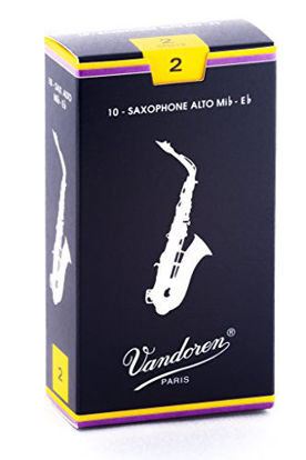 Picture of Vandoren SR212 Alto Sax Traditional Reeds Strength 2; Box of 10