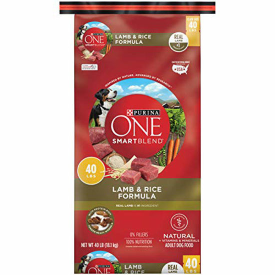 Picture of Purina ONE Natural Dry Dog Food, SmartBlend Lamb & Rice Formula - 40 lb. Bag