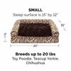 Picture of Furhaven Pet Dog Bed - Orthopedic Plush Kilim Southwest Home Decor Traditional Sofa-Style Living Room Couch Pet Bed with Removable Cover for Dogs and Cats, Desert Brown, Small