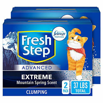 Picture of Fresh Step Advanced Extreme Clumping Cat Litter with Odor Control - Mountain Spring Scent, 37 lb (Package May Vary) (Package May Vary)