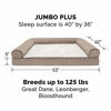 Picture of Furhaven Pet Dog Bed - Memory Foam Faux Fleece and Chenille Traditional Sofa-Style Living Room Couch Pet Bed with Removable Cover for Dogs and Cats, Cream, Jumbo Plus