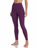 Picture of Colorfulkoala Women's High Waisted Yoga Pants 7/8 Length Leggings with Pockets (XL, Deep Violet)