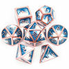 Picture of Haxtec Copper Blue White Metal DND Dice Set D&D Dice for Dungeons and Dragons RPG Games-Ice Dragon Bait