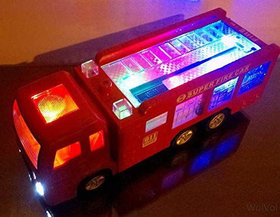 GetUSCart- WolVol Electric Fire Truck Toy with Stunning 3D Lights