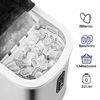 Picture of Euhomy Ice Maker Machine Countertop, 26 lbs in 24 Hours, 9 Cubes Ready in 8 Mins, Electric ice maker and Compact potable ice maker with Ice Scoop and Basket. Perfect for Home/Kitchen/Office.(Sliver)