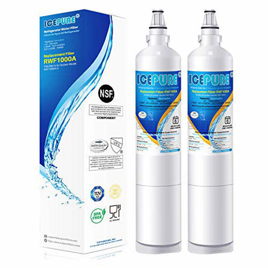 Picture of ICEPURE PRO NSF 53&42 Certified 5231JA2006A Replacement for LG LT600P, KENMORE 9990, 5231JA2006B 5231JA2006A-S, KENMORECLEAR 469990 EP-LT600P, LFX25961AL, R-9990 Refrigerator Water Filter, 2PACK