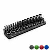 Picture of Olsa Tools Magnetic Socket Holder | 3/8-inch Drive | Metric | Black | Holds 30 Sockets | Premium Quality Tools Organizer