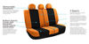 Picture of FH Group FB030ORANGE-COMBO Seat Cover Combo Set with Steering Wheel Cover and Seat Belt Pad (Airbag Compatible and Split Bench Orange)