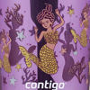 Picture of Contigo Spill-Proof Tumbler with straw, 14 Ounce, Eggplant with Mermaid GFX