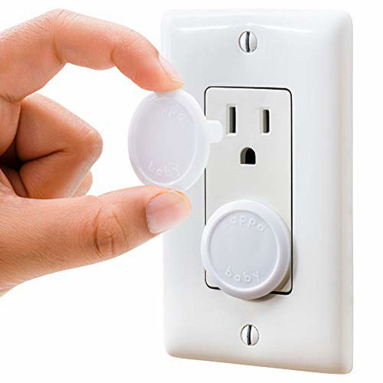 Picture of Outlet Covers Babyproofing 50-Pack by Wappa Baby | Safe & Secure Electric Plug Protectors | Sturdy Childproof Socket Covers for Home & Office | Easy Installation | Protect Toddlers & Babies | White