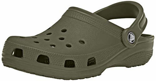 Picture of Crocs unisex adult Classic | Water Shoes Comfortable Slip on Shoes Clog, Army Green, 10 Women 8 Men US