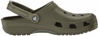 Picture of Crocs unisex adult Classic | Water Shoes Comfortable Slip on Shoes Clog, Army Green, 10 Women 8 Men US