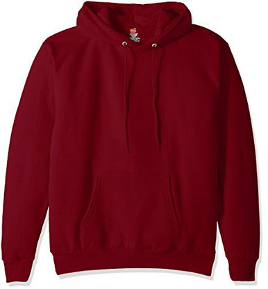 Picture of Hanes Men's Pullover EcoSmart Fleece Hooded Sweatshirt, cardinal, Large