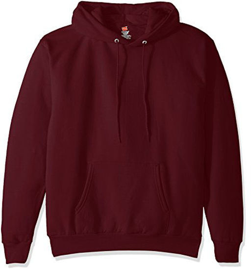 Picture of Hanes Men's Pullover EcoSmart Fleece Hooded Sweatshirt, maroon, Small