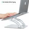 Picture of Nulaxy Laptop Stand, Ergonomic Height Angle Adjustable Computer Laptop Holder Compatible with MacBook, Air, Pro, Dell XPS, Samsung, Alienware All Laptops 11-17", Supports Up to 44 Lbs-Silver