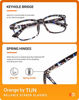 Picture of TIJN Blue Light Blocking Glasses for Women Men Clear Frame Square Nerd Eyeglasses Anti Blue Ray Computer Screen Glasses ((Spring Hinge) Blue Ink)