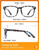 Picture of TIJN Blue Light Blocking Glasses for Women Men Clear Frame Square Nerd Eyeglasses Anti Blue Ray Computer Screen Glasses ((Spring Hinge) Blue Ink)